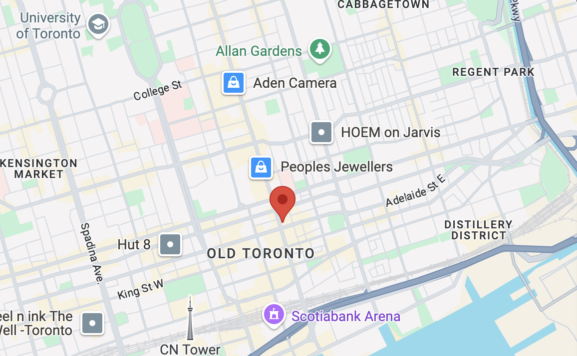 Map of Toronto office location